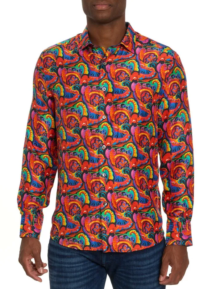 Men Robert Graham Button Down Shirts LIMITED EDITION INTERWOVEN NEON LONG SLEEVE BUTTON DOWN SHIRT MULTI Men Robert Graham Button Down Shirts LIMITED EDITION INTERWOVEN NEON LONG SLEEVE BUTTON DOWN SHIRT MULTI