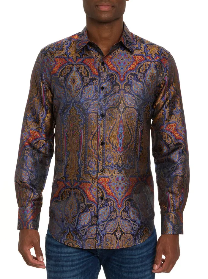 Men Robert Graham Button Down Shirts LIMITED EDITION SOLAR OUTBURST LONG SLEEVE BUTTON DOWN SHIRT MULTI Men Robert Graham Button Down Shirts LIMITED EDITION SOLAR OUTBURST LONG SLEEVE BUTTON DOWN SHIRT MULTI