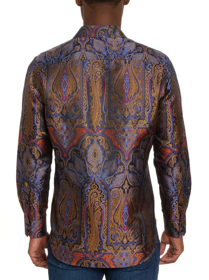 Men Robert Graham Button Down Shirts LIMITED EDITION SOLAR OUTBURST LONG SLEEVE BUTTON DOWN SHIRT MULTI