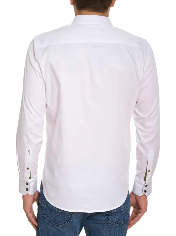 Men Robert Graham Button Down Shirts MOXY LONG SLEEVE BUTTON DOWN SHIRT WHITE
