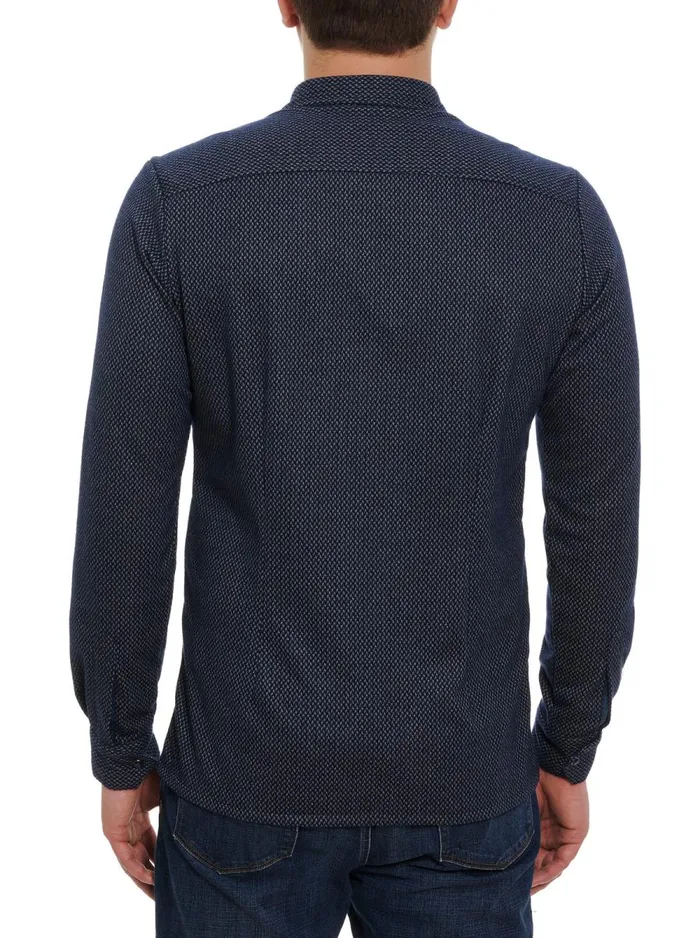 Men Robert Graham Button Down Shirts NIXON LONG SLEEVE OVER SHIRT NAVY