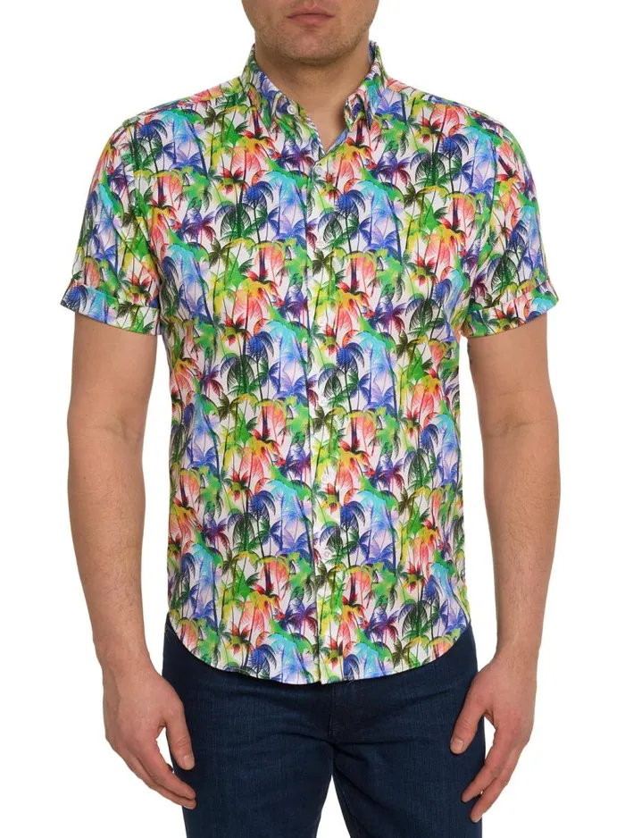Men Robert Graham Button Down Shirts PALM CITY SHORT SLEEVE BUTTON DOWN SHIRT MULTI Men Robert Graham Button Down Shirts PALM CITY SHORT SLEEVE BUTTON DOWN SHIRT MULTI