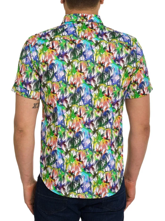 Men Robert Graham Button Down Shirts PALM CITY SHORT SLEEVE BUTTON DOWN SHIRT MULTI