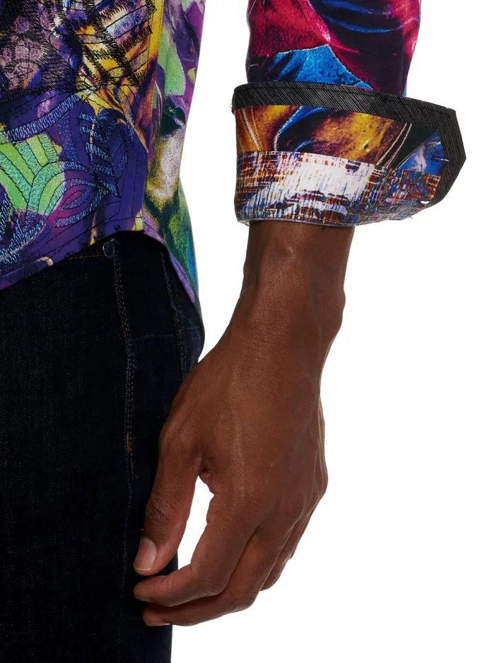 Men Robert Graham Button Down Shirts QUASAR LONG SLEEVE BUTTON DOWN SHIRT MULTI