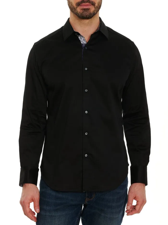 Men Robert Graham Button Down Shirts RIGHTEOUS 2 LONG SLEEVE BUTTON DOWN SHIRT BLACK Men Robert Graham Button Down Shirts RIGHTEOUS 2 LONG SLEEVE BUTTON DOWN SHIRT BLACK