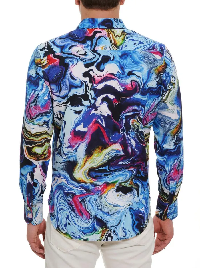 Men Robert Graham Button Down Shirts STARBURSTS LONG SLEEVE BUTTON DOWN SHIRT MULTI
