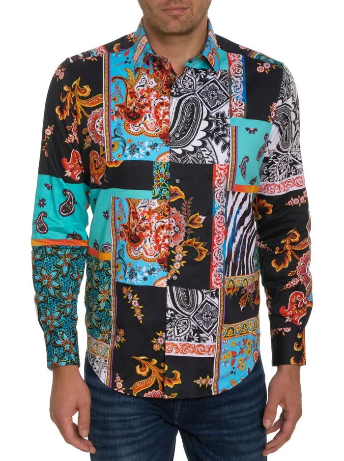 Men Robert Graham Button Down Shirts THE WALL LONG SLEEVE BUTTON DOWN SHIRT MULTI Men Robert Graham Button Down Shirts THE WALL LONG SLEEVE BUTTON DOWN SHIRT MULTI