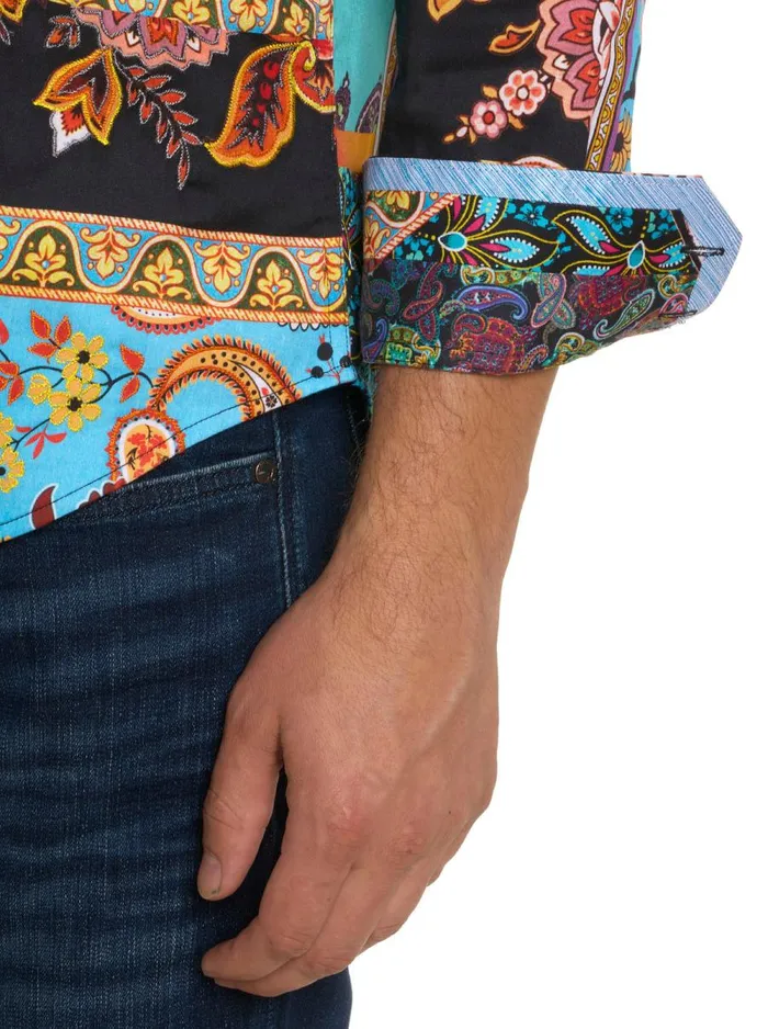 Men Robert Graham Button Down Shirts THE WALL LONG SLEEVE BUTTON DOWN SHIRT MULTI