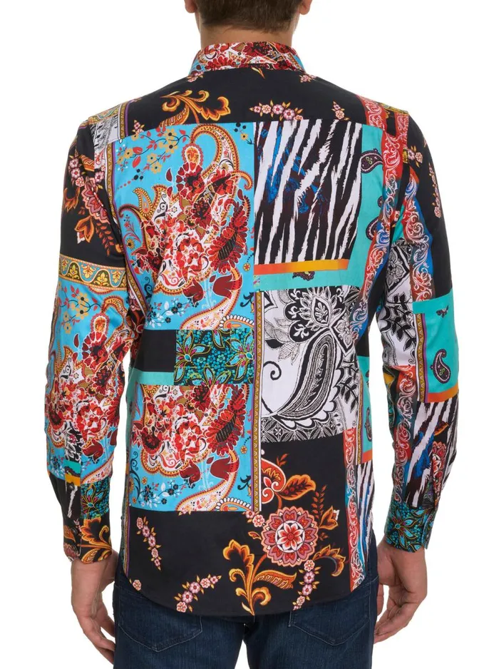 Men Robert Graham Button Down Shirts THE WALL LONG SLEEVE BUTTON DOWN SHIRT MULTI