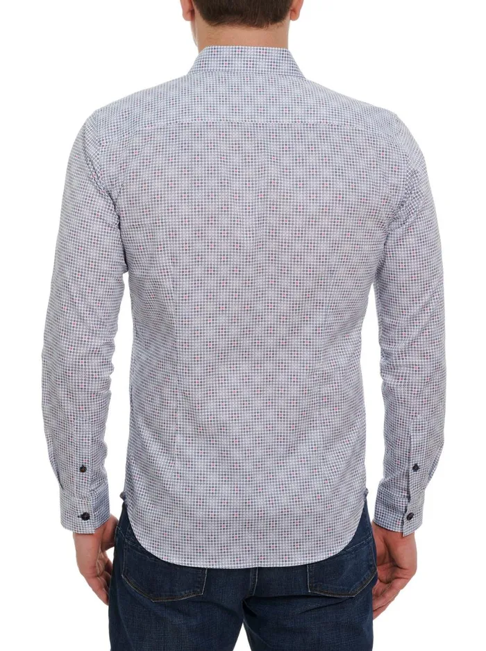 Men Robert Graham Button Down Shirts THOMPSON LONG SLEEVE BUTTON DOWN SHIRT GREY