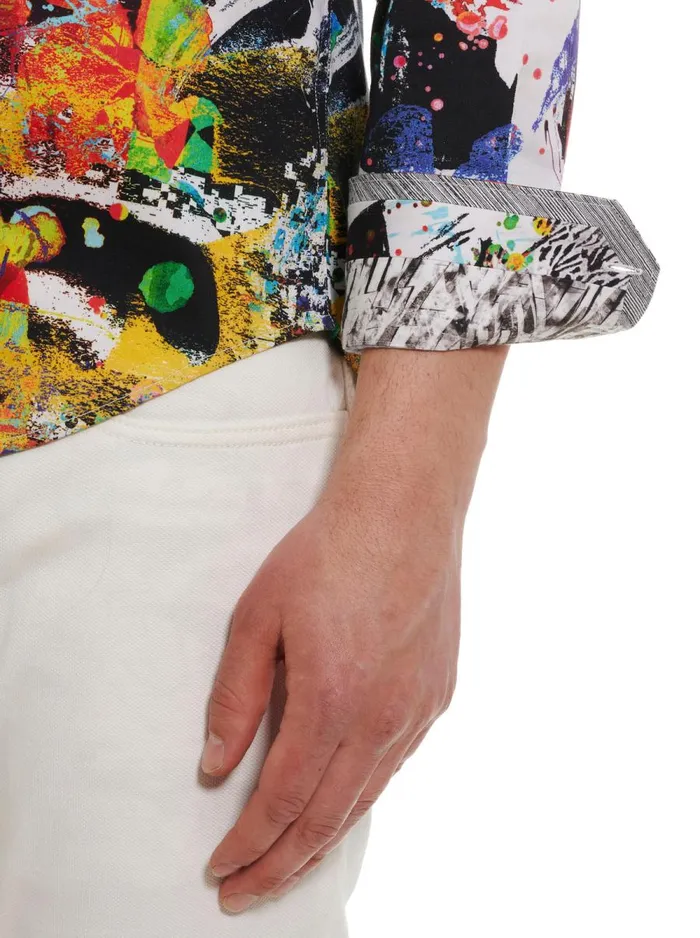 Men Robert Graham Button Down Shirts TRANSLUNAR LONG SLEEVE BUTTON DOWN SHIRT MULTI