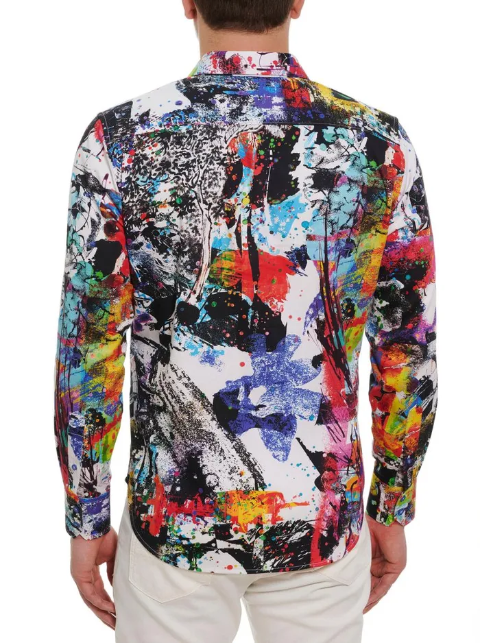 Men Robert Graham Button Down Shirts TRANSLUNAR LONG SLEEVE BUTTON DOWN SHIRT MULTI