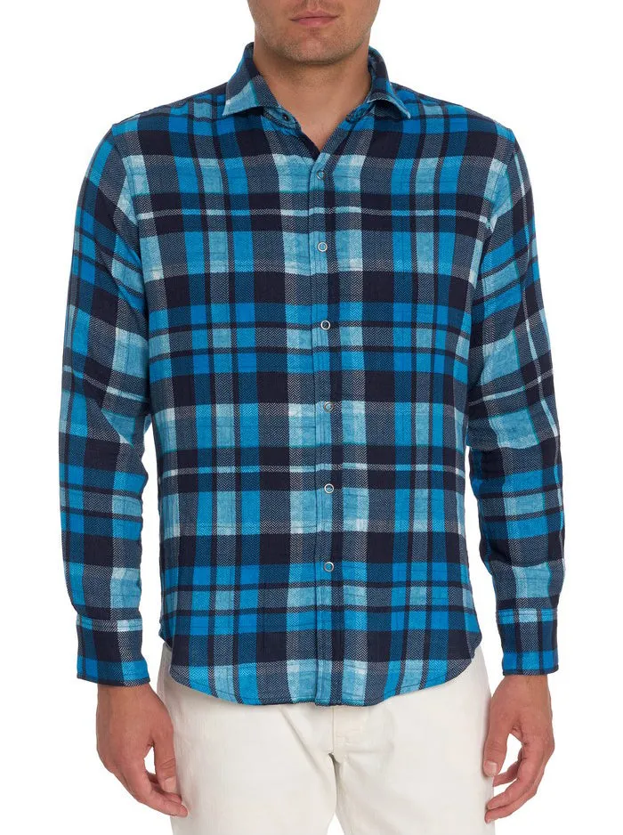 Men Robert Graham Button Down Shirts TREMBLAY REVERSIBLE LONG SLEEVE BUTTON DOWN SHIRT BLUE Men Robert Graham Button Down Shirts TREMBLAY REVERSIBLE LONG SLEEVE BUTTON DOWN SHIRT BLUE
