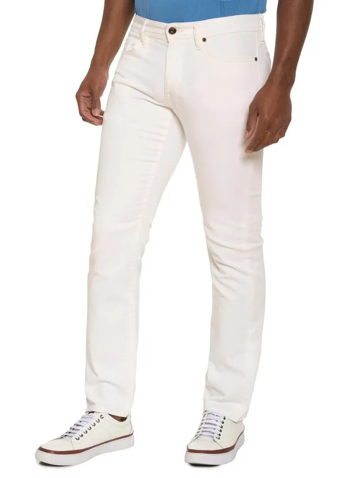 Men Robert Graham Jeans and Pants KILMER DENIM WHITE