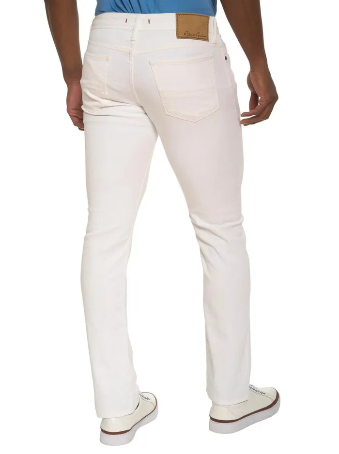 Men Robert Graham Jeans and Pants KILMER DENIM WHITE