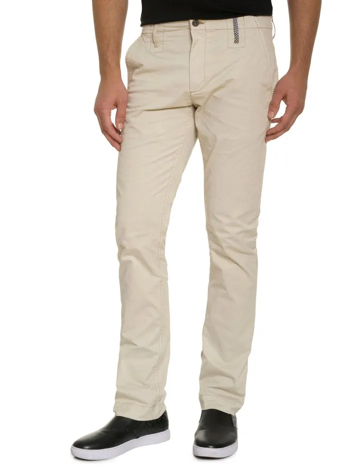 Men Robert Graham Jeans and Pants SPARKS PANT LIGHT KHAKI