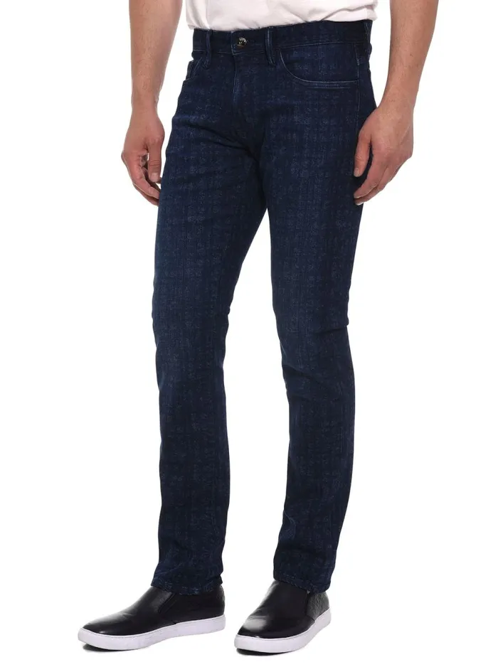 Men Robert Graham Jeans and Pants VALENTE DENIM PANT NAVY