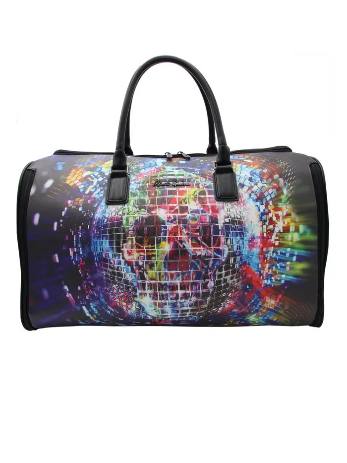 Men Robert Graham Leather Accessories DISCO SKULL DUFFLE BLACK
