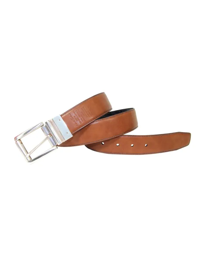 Men Robert Graham Leather Accessories NEWBURY REVERSIBLE BELT NAVY