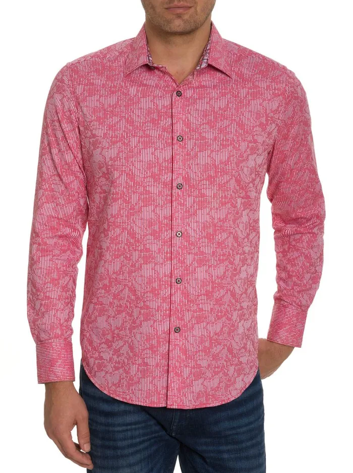 Men Robert Graham Long Sleeve Button Down Shirts ELECTRIC SLIDE LONG SLEEVE BUTTON DOWN SHIRT RED Men Robert Graham Long Sleeve Button Down Shirts ELECTRIC SLIDE LONG SLEEVE BUTTON DOWN SHIRT RED