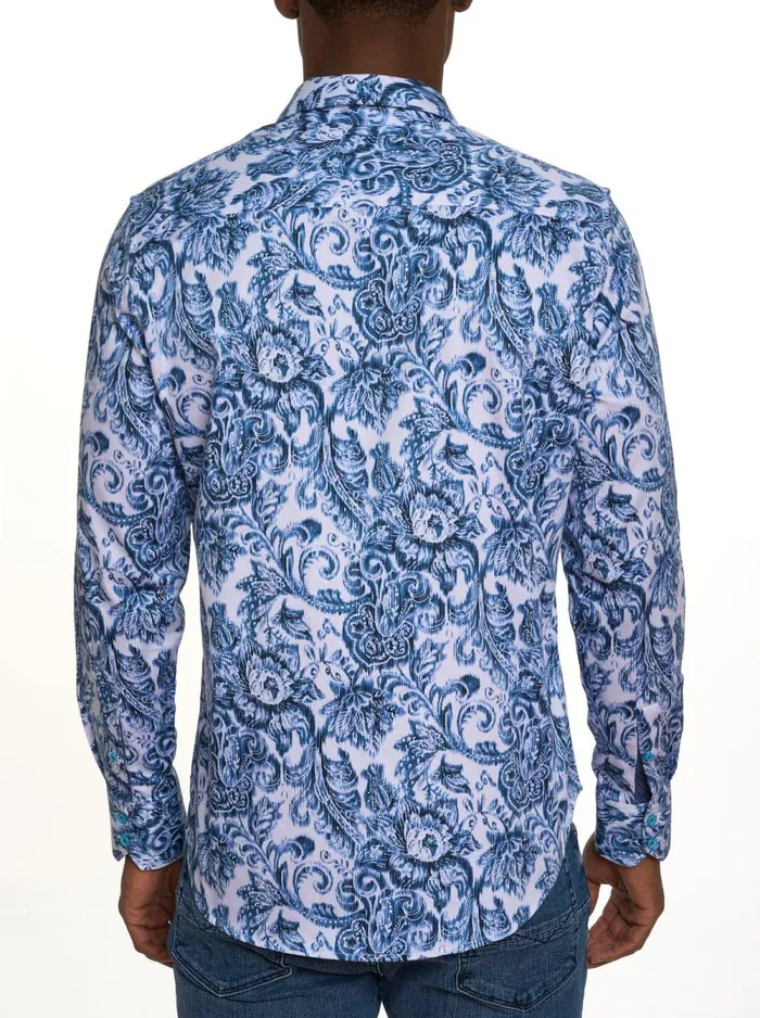 Men Robert Graham Long Sleeve Button Down Shirts MILLENNIUM LONG SLEEVE BUTTON DOWN SHIRT DARK TEAL