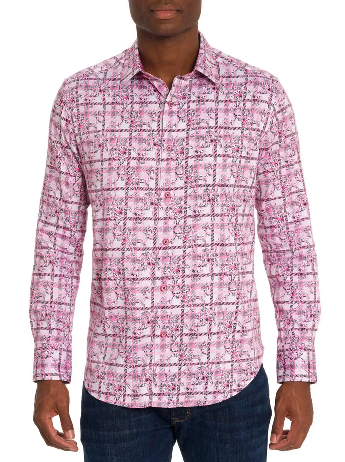 Men Robert Graham Long Sleeve Button Down Shirts VINE LONG SLEEVE BUTTON DOWN SHIRT MAGENTA Men Robert Graham Long Sleeve Button Down Shirts VINE LONG SLEEVE BUTTON DOWN SHIRT MAGENTA