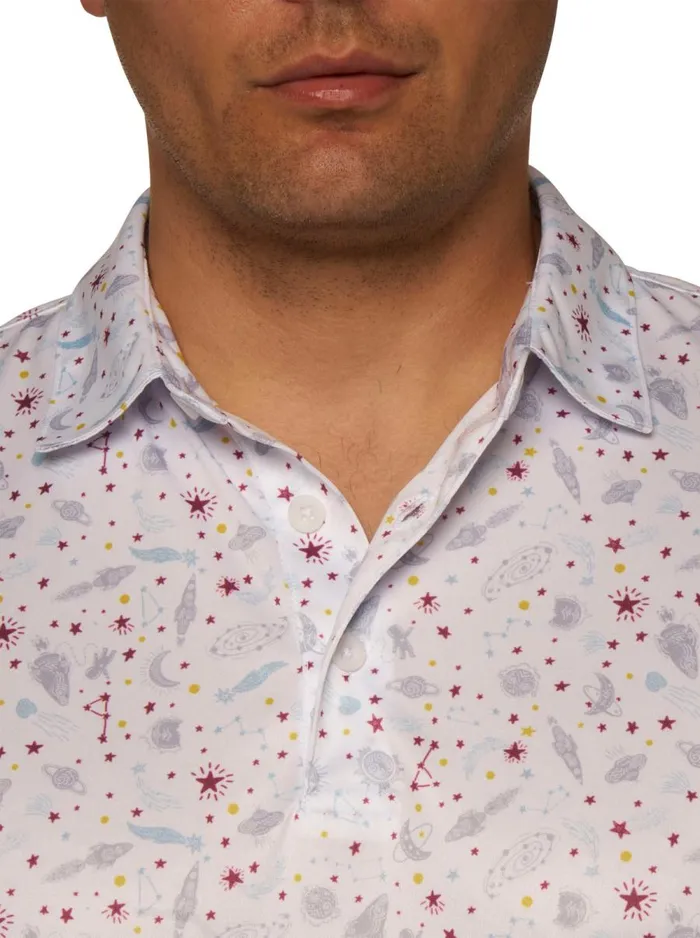 Men Robert Graham Polos and TShirts ASTERIOD PERFORMANCE POLO WHITE