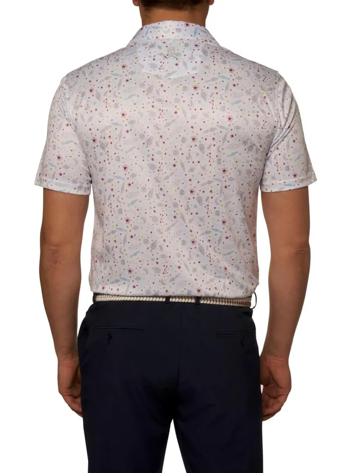 Men Robert Graham Polos and TShirts ASTERIOD PERFORMANCE POLO WHITE