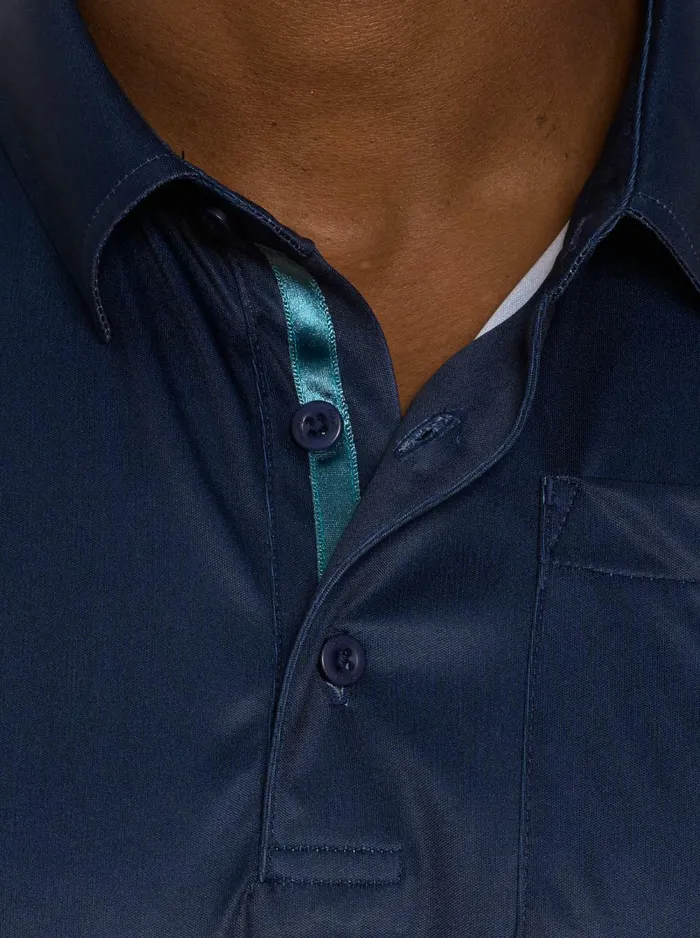 Men Robert Graham Polos and TShirts BLADE IRON PERFORMANCE POLO NAVY