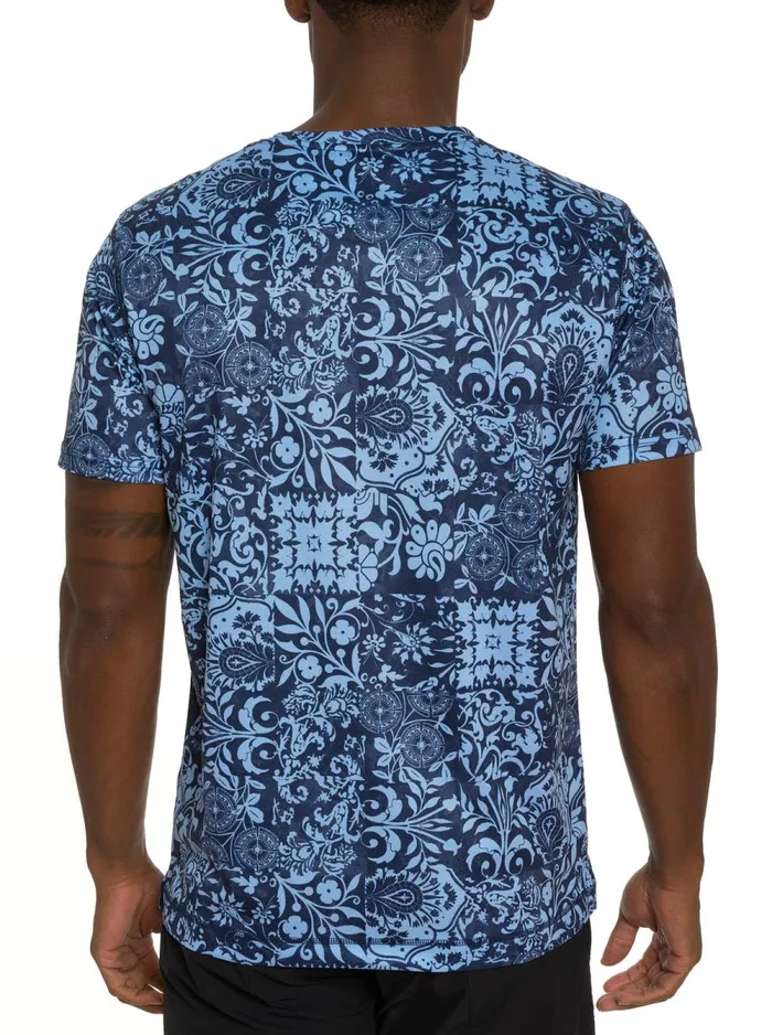 Men Robert Graham Polos and TShirts DILLIONS PERFORMANCE GRAPHIC TSHIRT NAVY