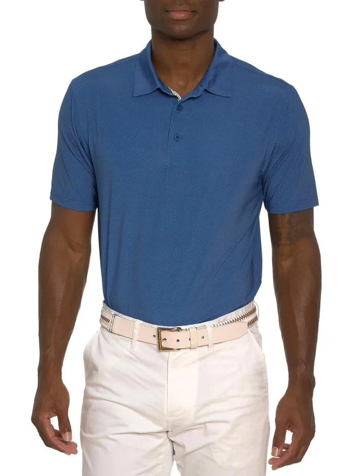 Men Robert Graham Polos and TShirts HYDE PERFORMANCE POLO BLUE