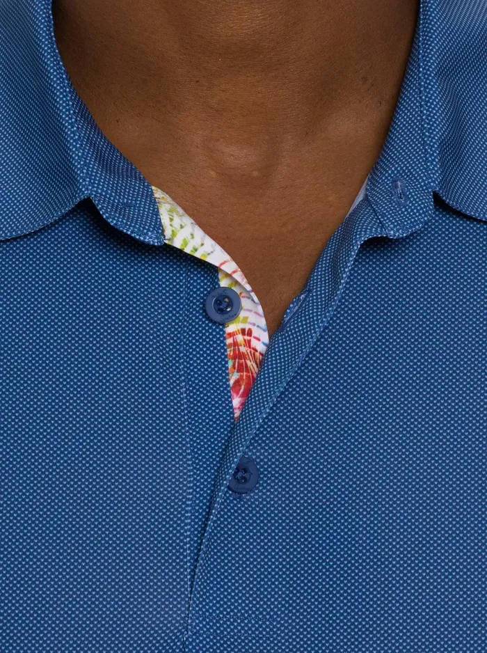 Men Robert Graham Polos and TShirts HYDE PERFORMANCE POLO BLUE