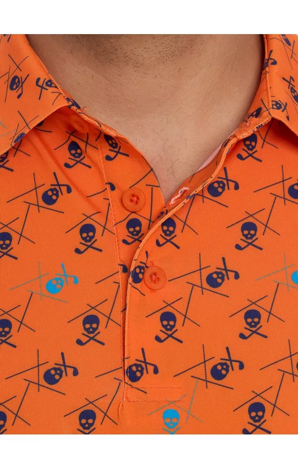 Men Robert Graham Polos and TShirts STINGER PERFORMANCE POLO ORANGE