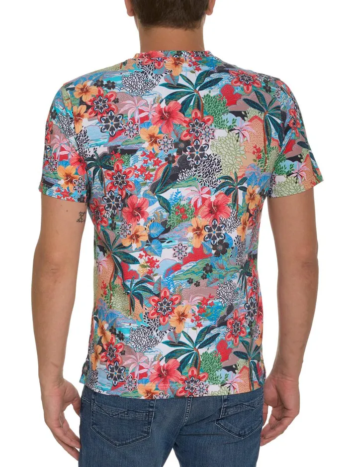 Men Robert Graham Polos and TShirts TROPICAL SKULL GRAPHIC TSHIRT MULTI