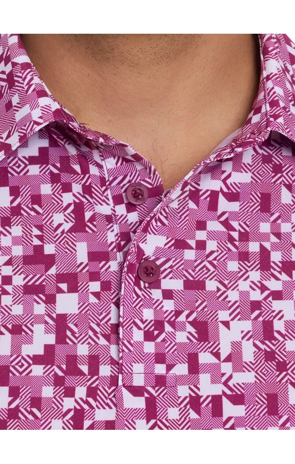 Men Robert Graham Polos and TShirts WOODERSON PERFORMANCE POLO PINK