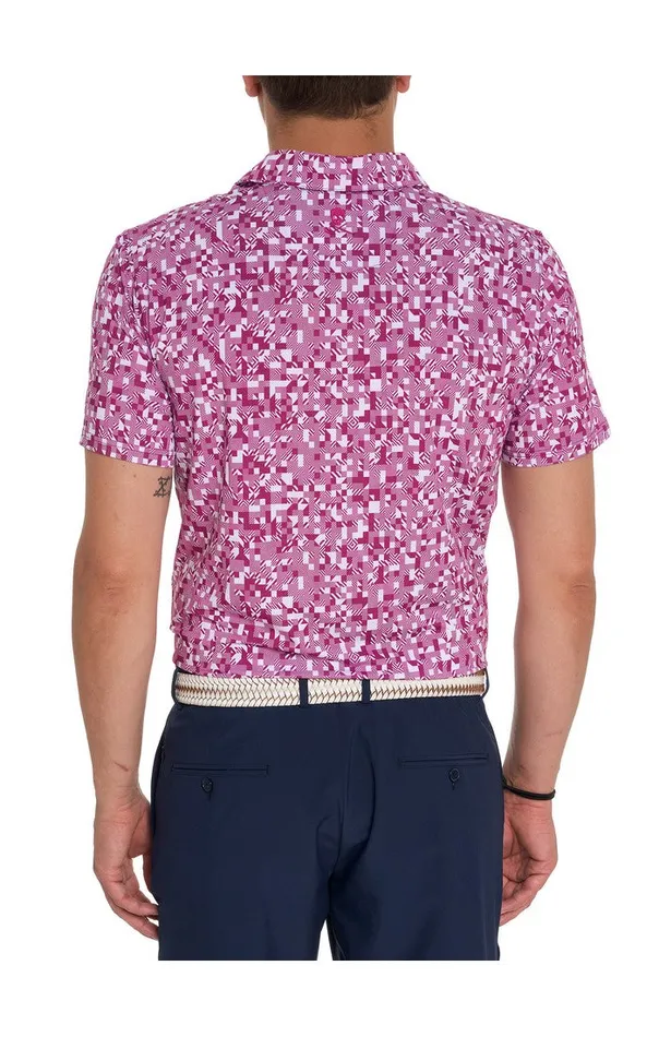 Men Robert Graham Polos and TShirts WOODERSON PERFORMANCE POLO PINK