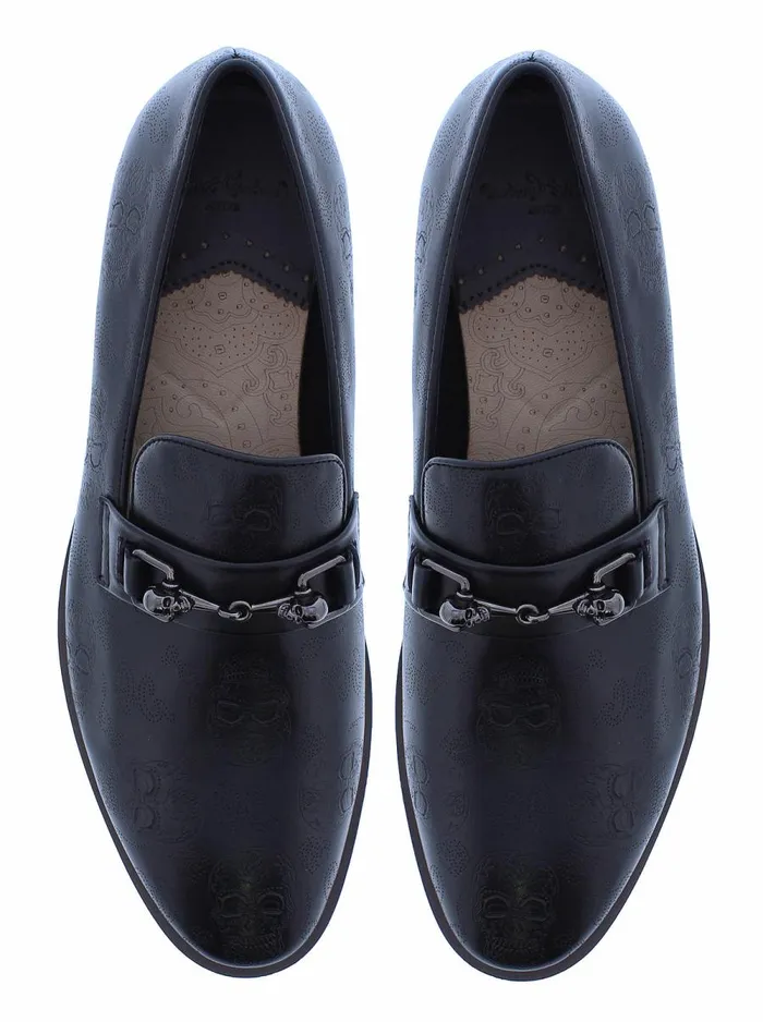 Men Robert Graham Shoes EMPIRE LOAFER JET BLACK