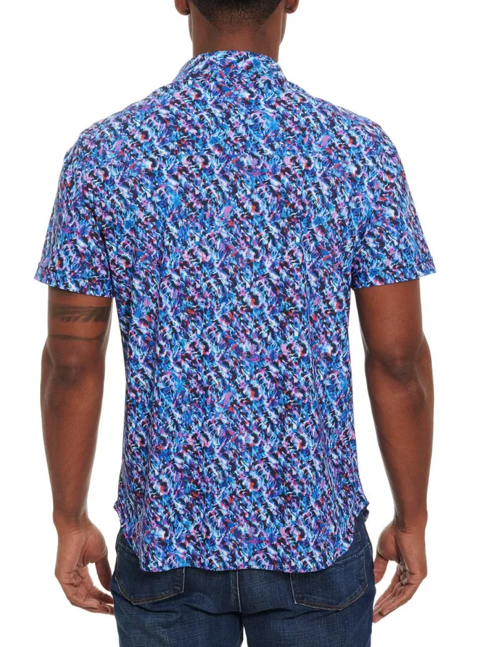 Men Robert Graham Short Sleeve Button Down Shirts EXTRASOLAR PERFORMANCE SHORT SLEEVE KNIT MULTI