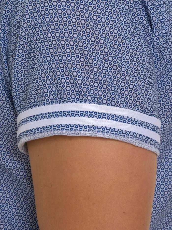 Men Robert Graham Short Sleeve Button Down Shirts FARINA SHORT SLEEVE BUTTON DOWN BLUE