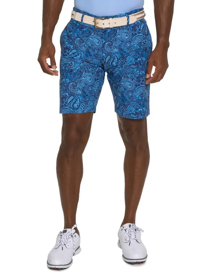 Men Robert Graham Shorts and Swim WESTPORT PERFORMANCE GOLF SHORT BLUE