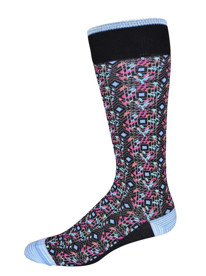 Men Robert Graham Socks DREAM ON SOCKS BLACK