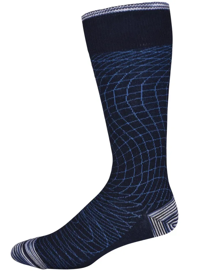 Men Robert Graham Socks STAY GOLDEN SOCKS NAVY