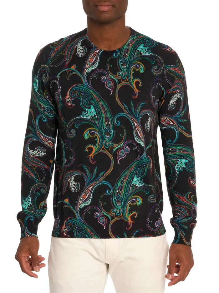 Men Robert Graham Sweaters and Knits BLUTO SWEATER BLACK