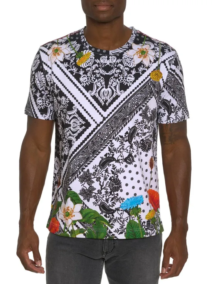 Men Robert Graham Sweaters and Knits LIMITED EDITION DANCE FLOOR VIEW GRAPHIC TSHIRT MULTI