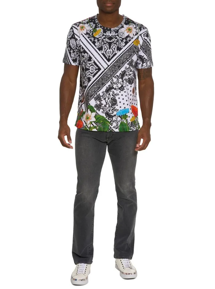 Men Robert Graham Sweaters and Knits LIMITED EDITION DANCE FLOOR VIEW GRAPHIC TSHIRT MULTI