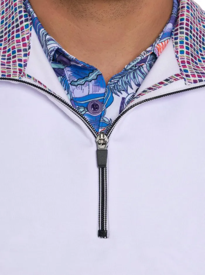 Men Robert Graham Sweaters and Knits STILES PERFORMANCE VEST WHITE