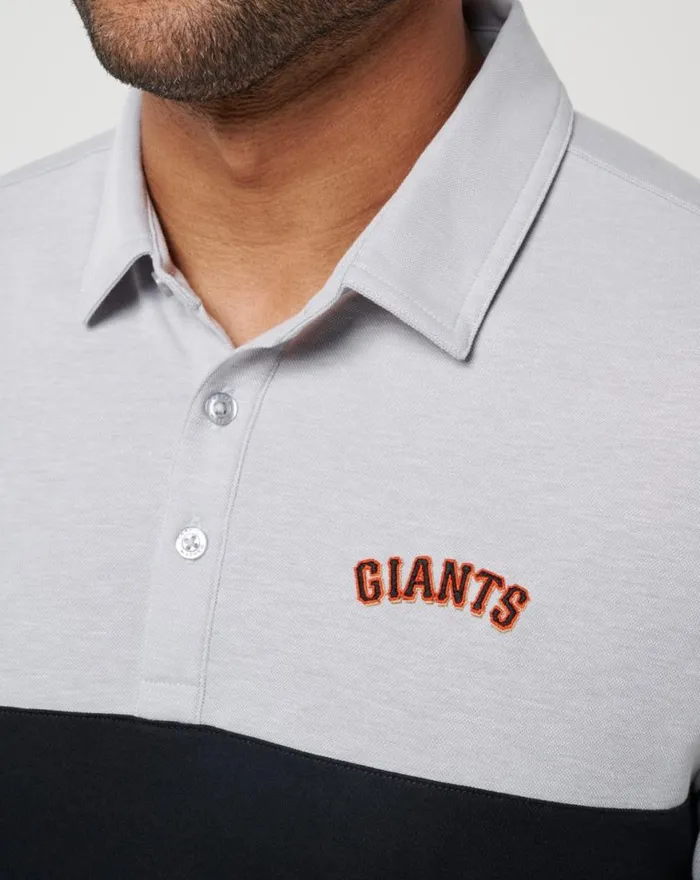Men SAN FRANCISCO GIANTS HOME RUN LEADER POLO Heather Greyblack TravisMathew Polos
