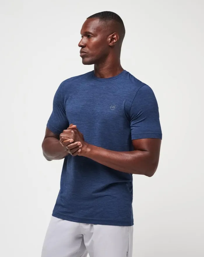 Men SCENIC VISTA ACTIVE TEE Heather Navy TravisMathew Tees