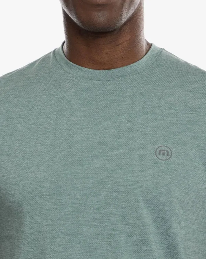 Men SCENIC VISTA ACTIVE TEE Heather Silver Pine TravisMathew Tees
