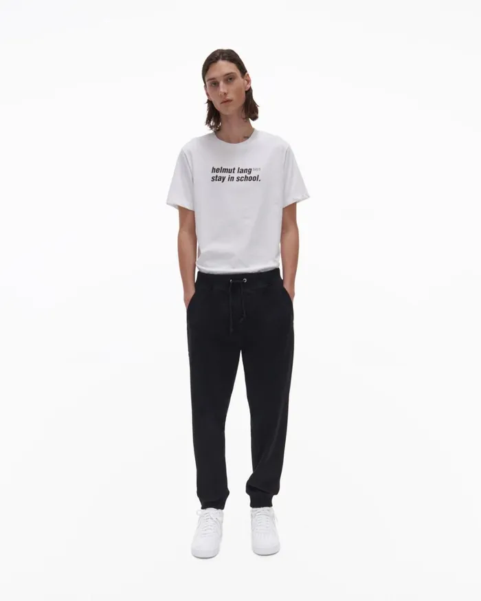 Men School Sweatpant Basalt Black Helmut Lang Pants